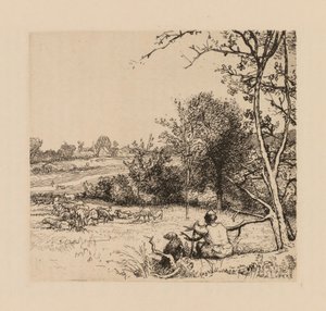 Auguste Lepère: De omgevallen appelboom, Picardië door Auguste Louis Lepère