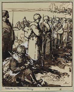 Slag bij Tannenberg, 1914 door Auguste Louis Lepère