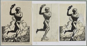 Brado, Overwinnaar van de reuzen Antigoras, 1914 door Auguste Louis Lepère