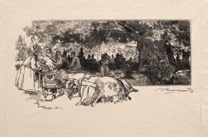 Cantine de la Mère Pichard, 1888 door Auguste Louis Lepère