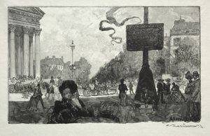 Hoek van de Rue Royale door Auguste Louis Lepère