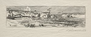 Vijver van Issy les Moulineaux door Auguste Louis Lepère