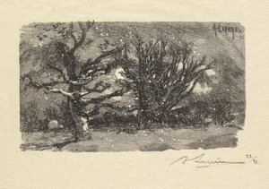 Fontainebleau Bos: Bij de Slaapplaats van Lantara door Auguste Louis Lepère