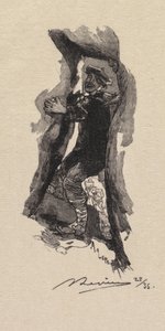 Fontainebleau bos: Pas van de zeven grotten La Forêt de Fontainebleau..., 1890 door Auguste Louis Lepère