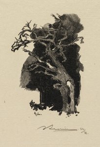 Fontainebleau Bos: De Woedende door Auguste Louis Lepère