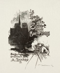 Frontispice: Langs de Seine en de Boulevards door Auguste Louis Lepère