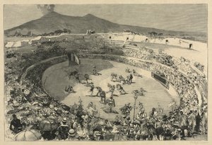 Italië. Het Festival van Pompei, Het circus van gladiatoren, 1884 door Auguste Louis Lepère