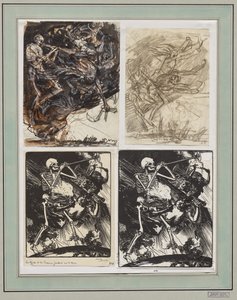 De dood en de passies dalen neer op de aarde door Auguste Louis Lepère