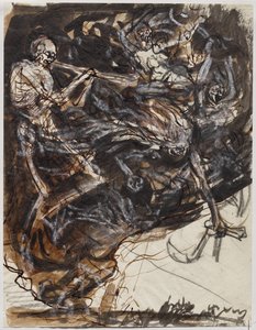 De dood en de passies die op de aarde neerdalen door Auguste Louis Lepère