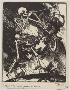 De dood en de passies die op de aarde neerdalen door Auguste Louis Lepère