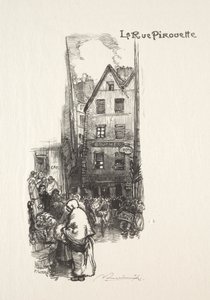 La Rue Pirouette door Auguste Louis Lepère