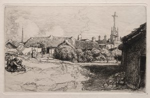 Le Calvaire, St. Jean-de-Mont, 1909 door Auguste Louis Lepère