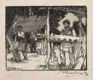 De Lattenmaker door Auguste Louis Lepère