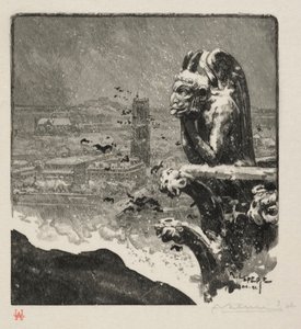 Le Stryge de Notre Dame door Auguste Louis Lepère
