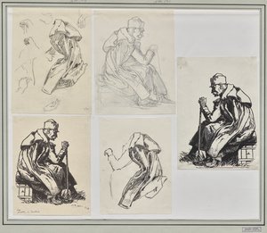 Koning Peter van Servië door Auguste Louis Lepère