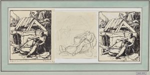 De Vrouwen die de Gewonden Verzamelen door Auguste Louis Lepère