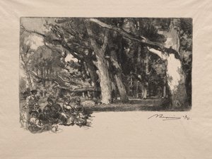 Middag in het bos door Auguste Louis Lepère