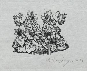 Parijs Almanak, 1897: Sluitstuk, Zomer, 1897 door Auguste Louis Lepère