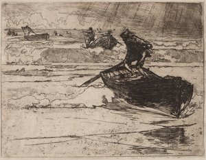 Pêcheurs Fuyants devant l