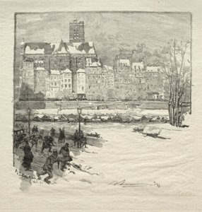 Kade van het Stadhuis door Auguste Louis Lepère