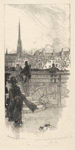 Quai des Grands Augustins, Parijs door Auguste Louis Lepère