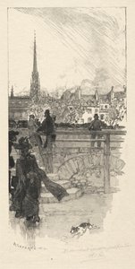Quai des Grands Augustins, Parijs door Auguste Louis Lepère