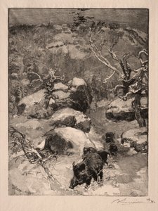 Roche Cuvier Chatillon, 1887 door Auguste Louis Lepère