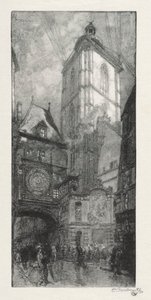 Rouen Illustré: La Gros Horloge door Auguste Louis Lepère