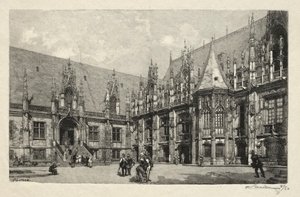 Rouen Illustré: Het Justitiepaleis door Auguste Louis Lepère