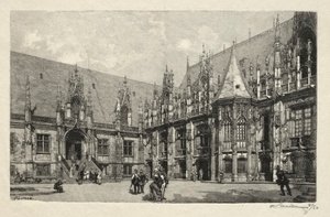 Rouen Illustré: Le Palais du Justice door Auguste Louis Lepère