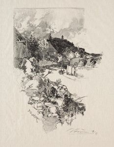 Route naar Versailles door Auguste Louis Lepère