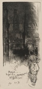 Rue de la Montagne, St. Geneviève door Auguste Louis Lepère