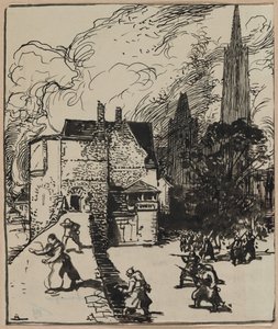 Beleg van Maubeuge door Auguste Louis Lepère