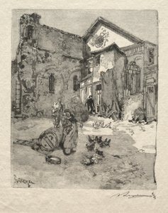 St. Julien le Pauvre: Le Portail door Auguste Louis Lepère