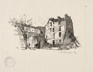 St. Julien le Pauvre: De Pastorie door Auguste Louis Lepère