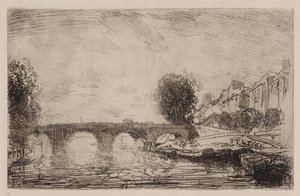 Zonsondergang bij Pont Marie door Auguste Louis Lepère