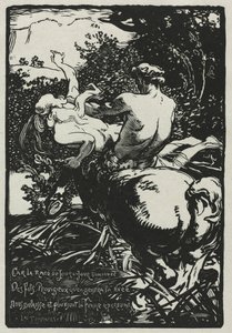 De Centaur, 1896 door Auguste Louis Lepère