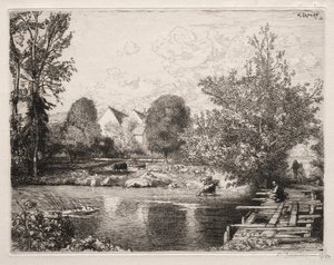 De oude voetbrug, 1915
