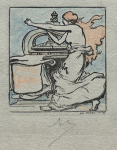 De Drukker door Auguste Louis Lepère