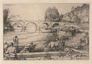 De Waterplaats bij Marie Brug, 1902 door Auguste Louis Lepère