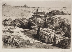 Uitzicht op de haven van La Meule door Auguste Louis Lepère