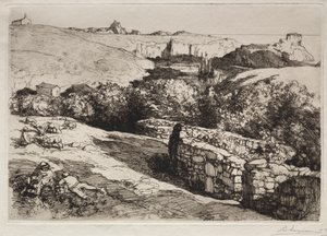Vue du Port de la Meule door Auguste Louis Lepère