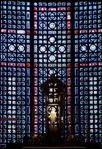 Art Deco muur (glas in lood)