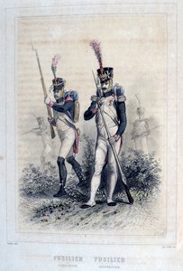 Fuselier Grenadier en Fuselier Chasseurs, 1859