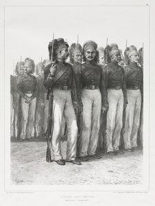 Turkse infanterie, jagers door Auguste Raffet
