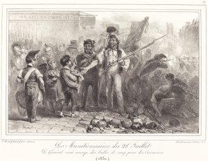 Les Munitionaires du 28 Juillet door Auguste Raffet