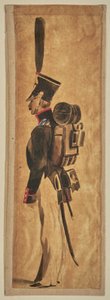 Studie einer Militäruniform: Infanterie door Auguste Raffet