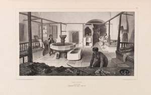 Tatarenbad, rustkamer. Uit Voyage dans la Russie door Anatole de Demidoff, 1837 door Auguste Raffet