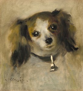 Hoofd van een hond door Auguste Renoir