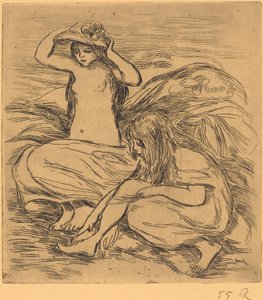 De twee baders (Les deux baigneuses) door Auguste Renoir